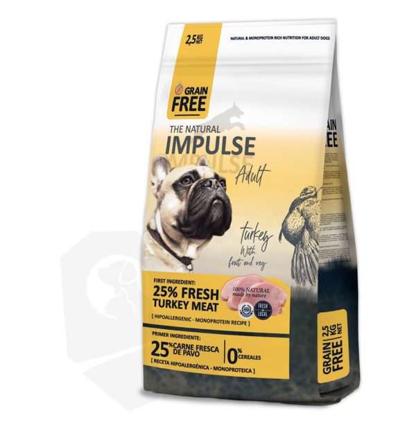 The natural Impulse Dog Adult Turkey Grain Free