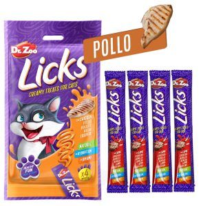 Licks Pollo Snack Líquido para Gatos 4x15gr