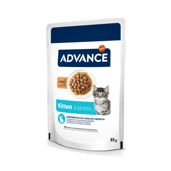 ADVANCE BOCADITOS EN SALSA KITTEN CON POLLO 85grs