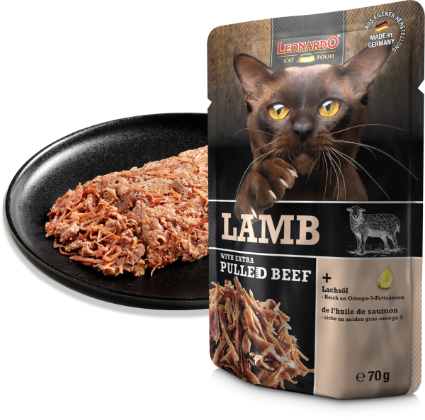 LEONARDO CORDERO CON CARNE DESMENUZADA EXTRA 70g