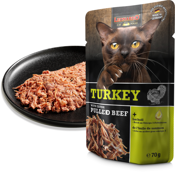 LEONARDO PAVO CON CARNE DESMENUZADA EXTRA 70g