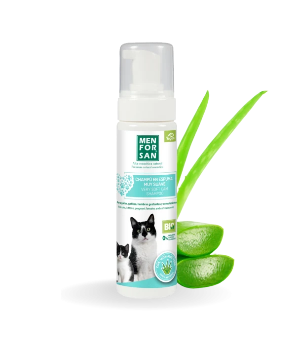 Champú en espuma con aloe vera para gatos 200ml