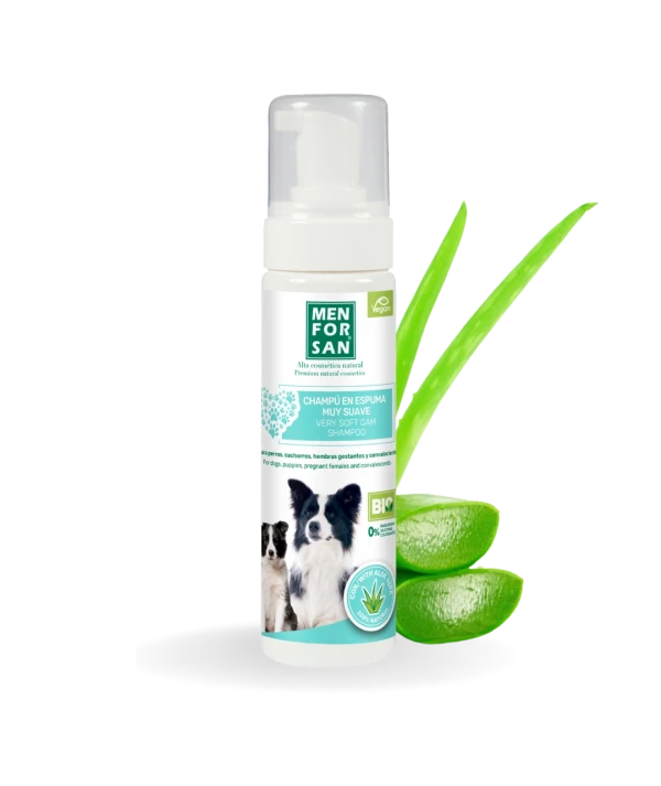 Champú en espuma para perros con Aloe Vera 200ml
