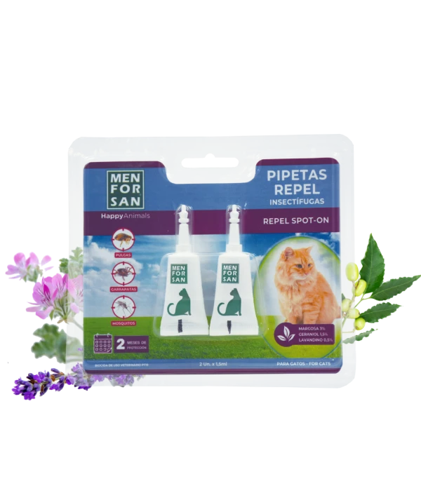 Pipetas Anti-insectos para gatos (2 unidades)