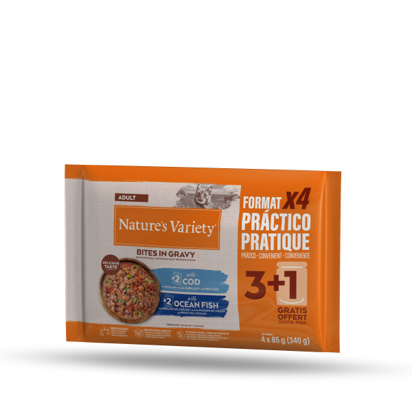 Nature's Variety BOCADITOS EN SALSA BACALAO O PESCADO DEL OCÉANO