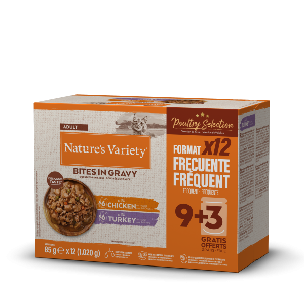 Nature's Variety BOCADITOS EN SALSA MULTIPACK CARNE