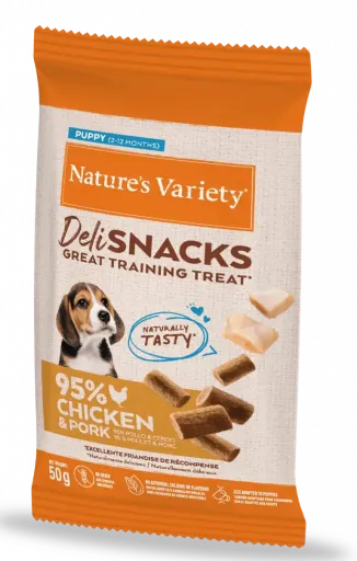 Nature's Variety Deli Snacks Naturales con Pollo para Cachorros