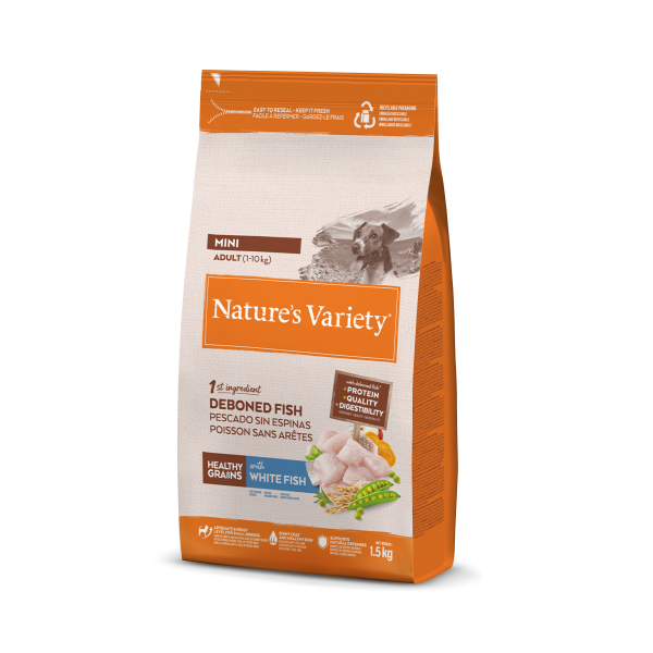 Nature's Variety HEALTHY GRAIN ADULT MINI PESCADO BLANCO