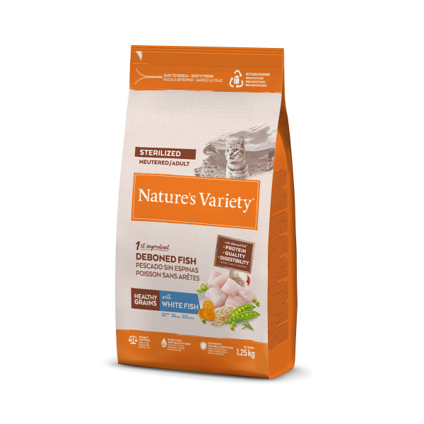 Nature's Variety HEALTHY GRAIN STERILIZED PESCADO BLANCO