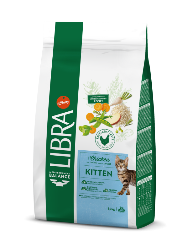 Libra Kitten con pollo