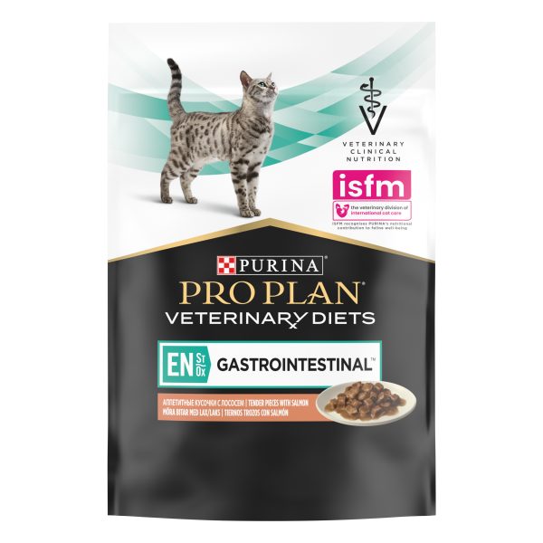 PRO PLAN VETERINARY DIETS  FELINE EN Gastrointestinal Sobres Salmón 85 grs