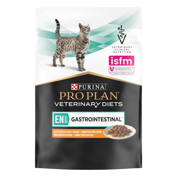 PRO PLAN VETERINARY DIETS  FELINE EN Gastrointestinal Sobres Pollo 85 grs