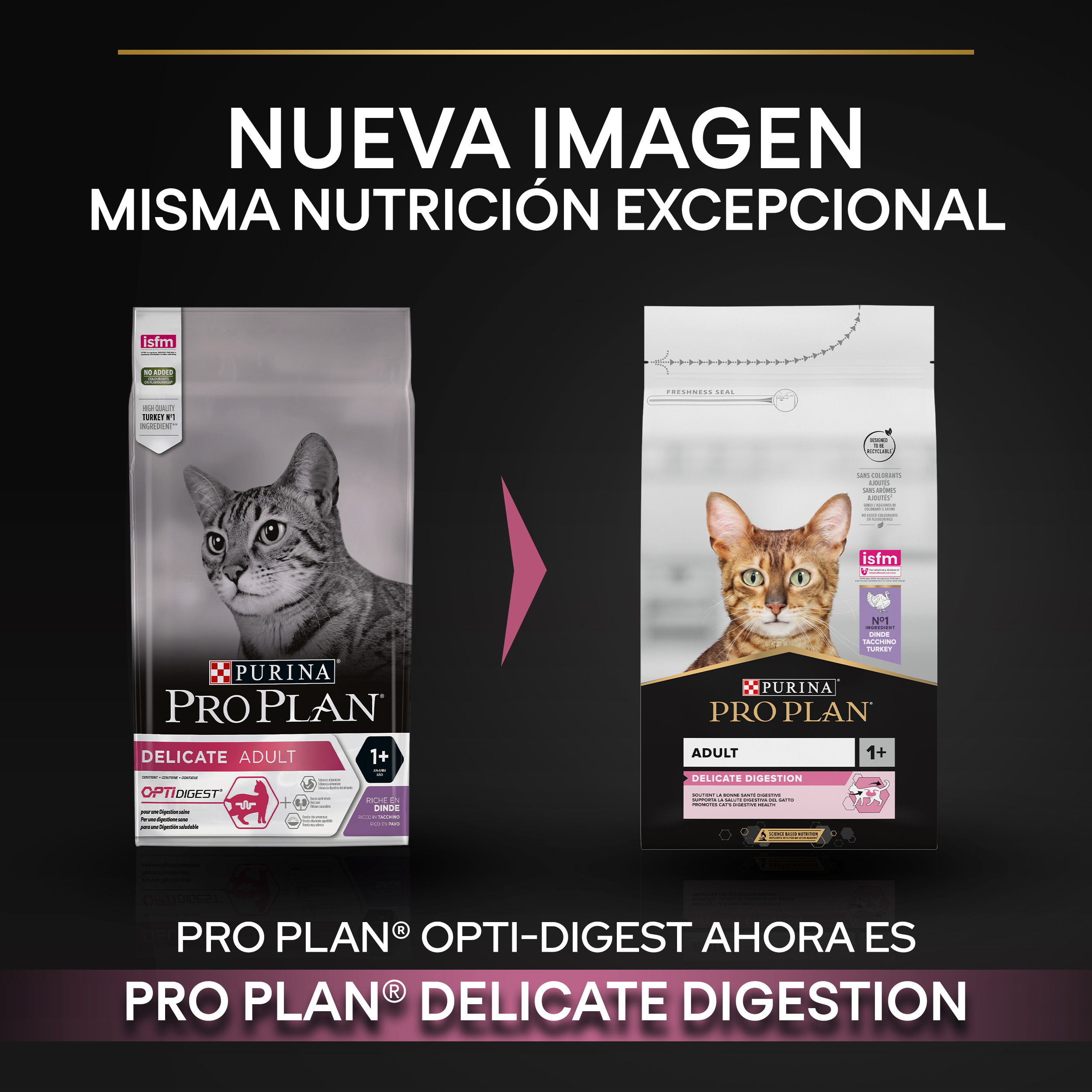 PURINA® PRO PLAN® Gato Adult 1+ DELICATE DIGESTION Pavo - Imagen 7
