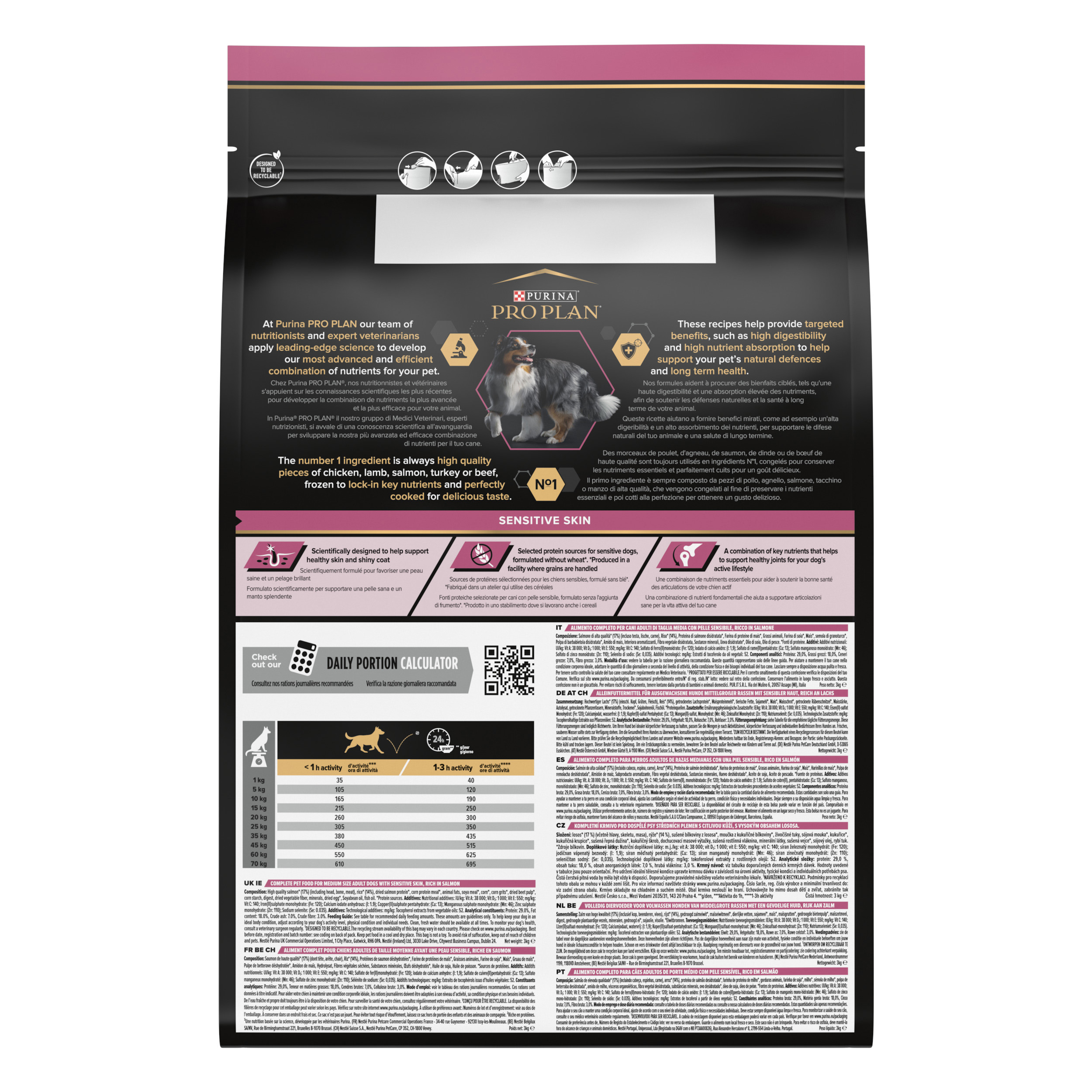 PRO PLAN Medium Adult SENSITIVE SKIN Salmón - Imagen 2