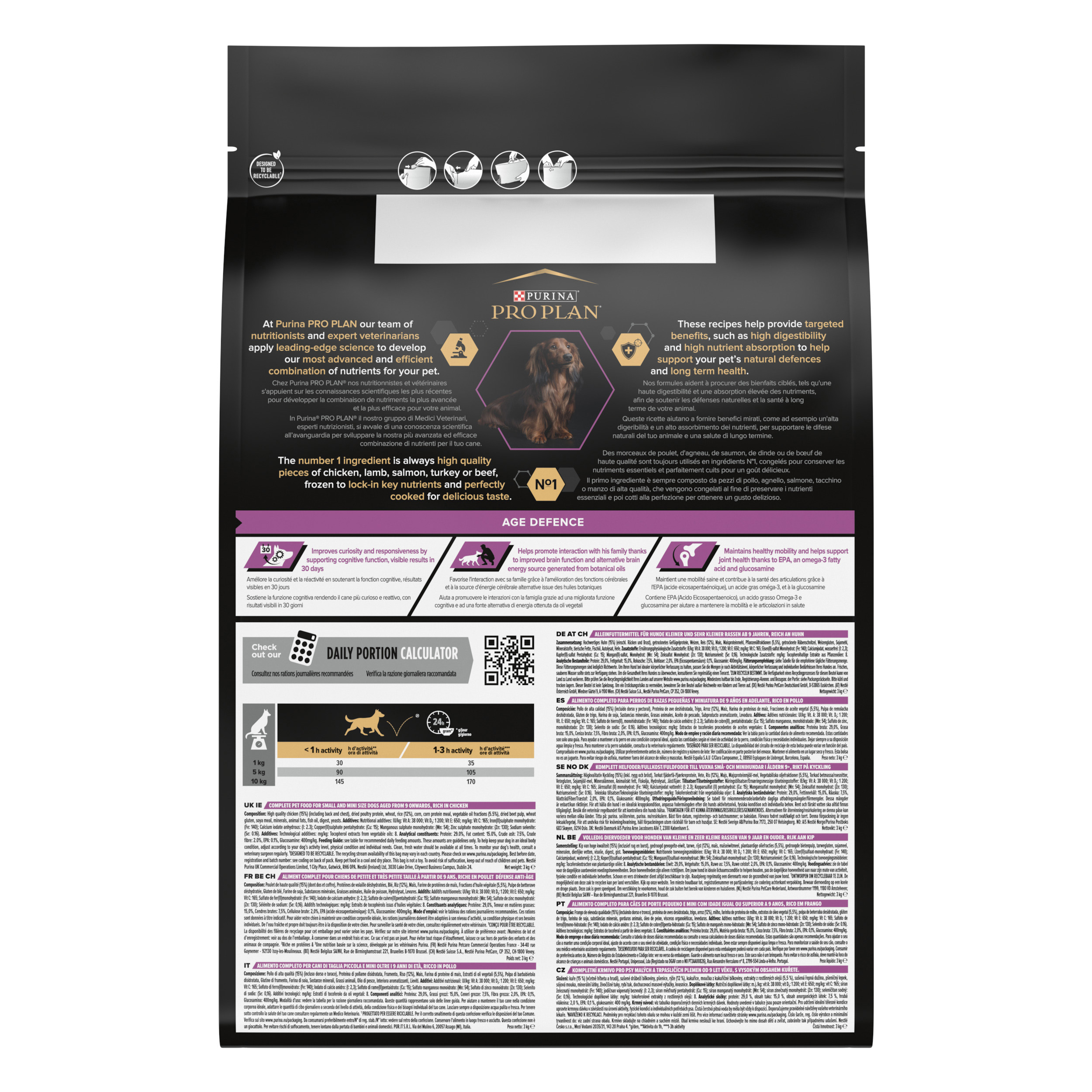 PRO PLAN Small & Mini Adult 9+ AGE DEFENCE Pollo - Imagen 2