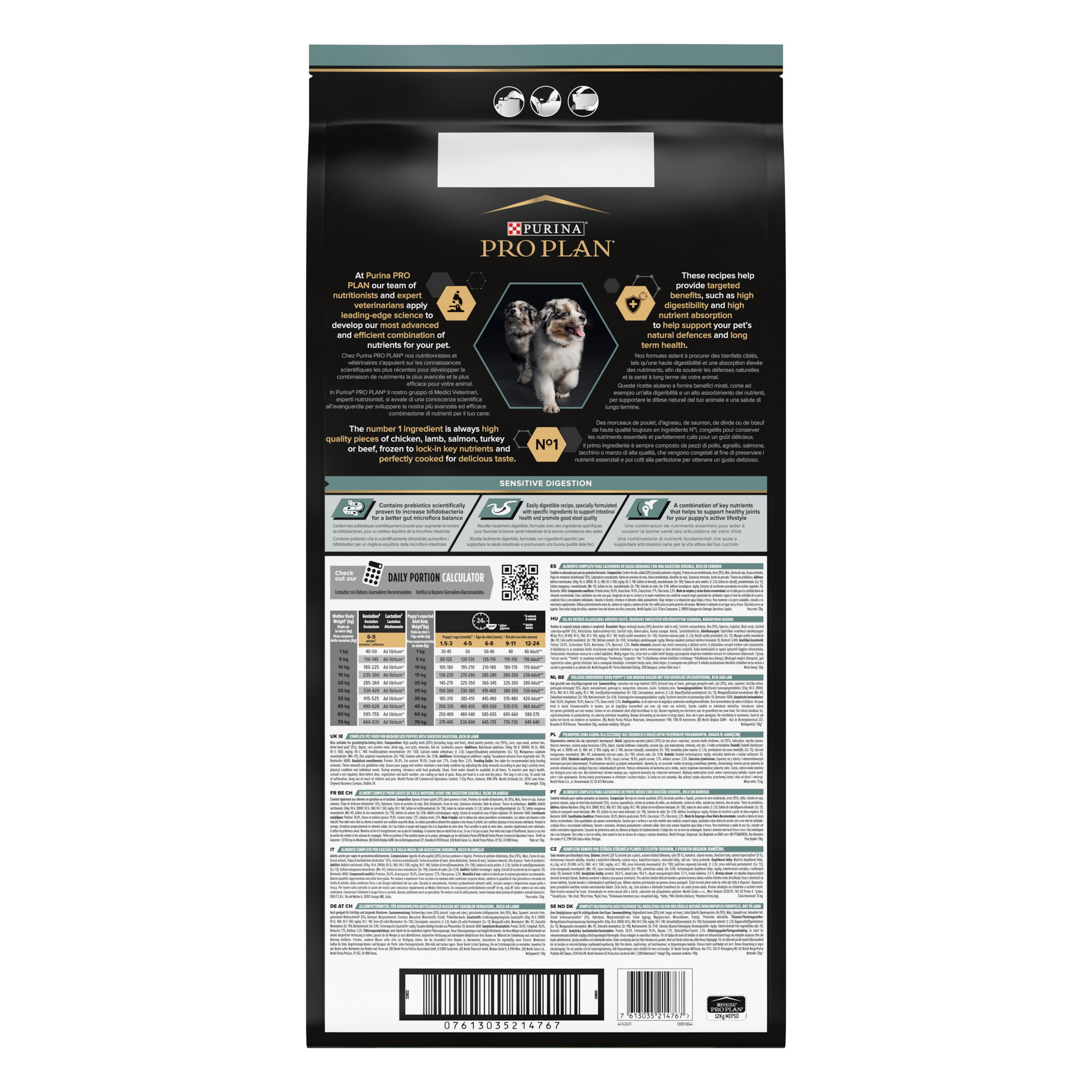PRO PLAN Puppy Medium SENSITIVE DIGESTION Cordero - Imagen 2