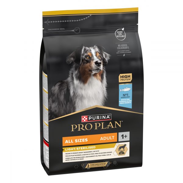 PRO PLAN All Sizes Adult LIGHT / STERILISED Pescado Blanco