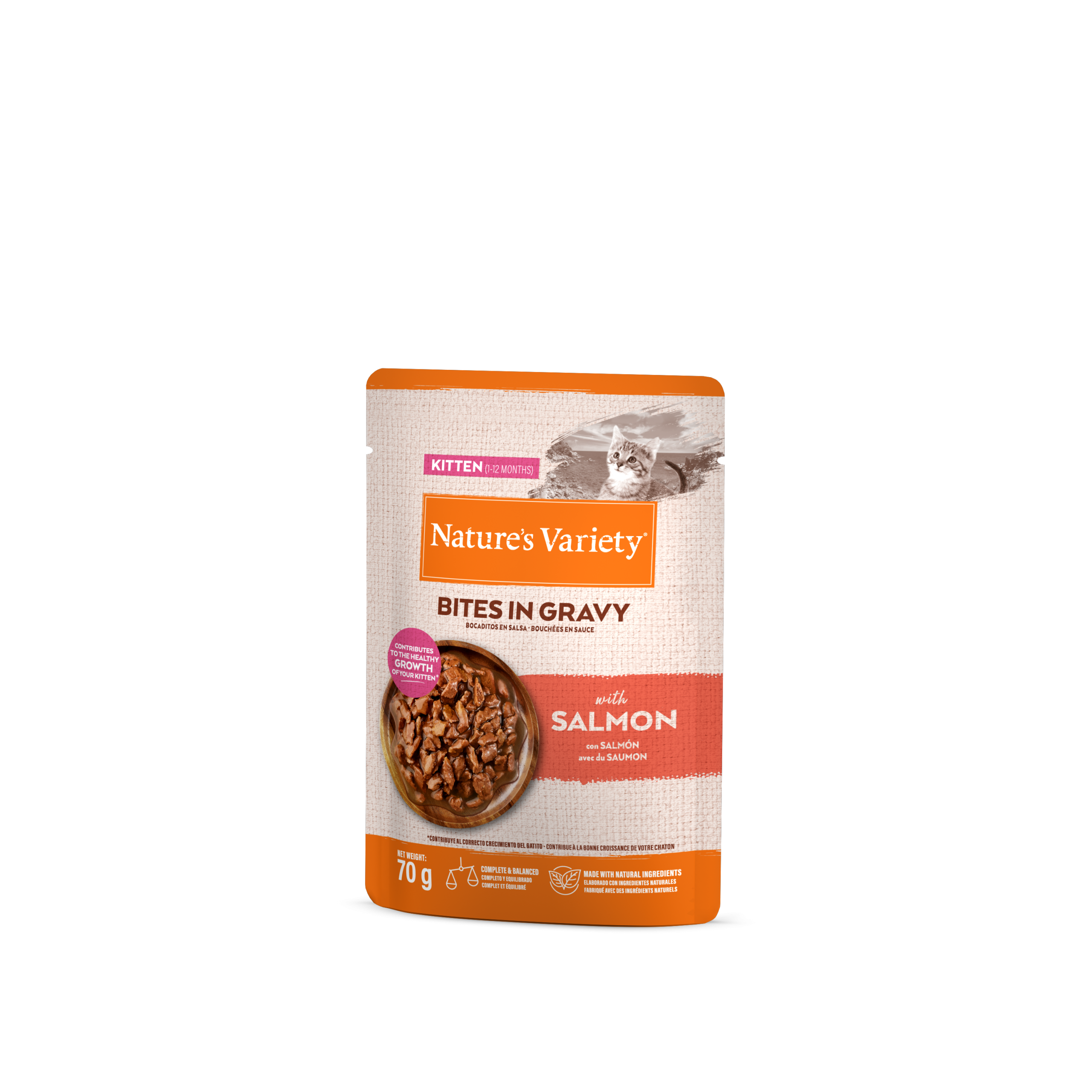 Nature's Variety BOCADITOS EN SALSA PARA GATITO CON SALMON