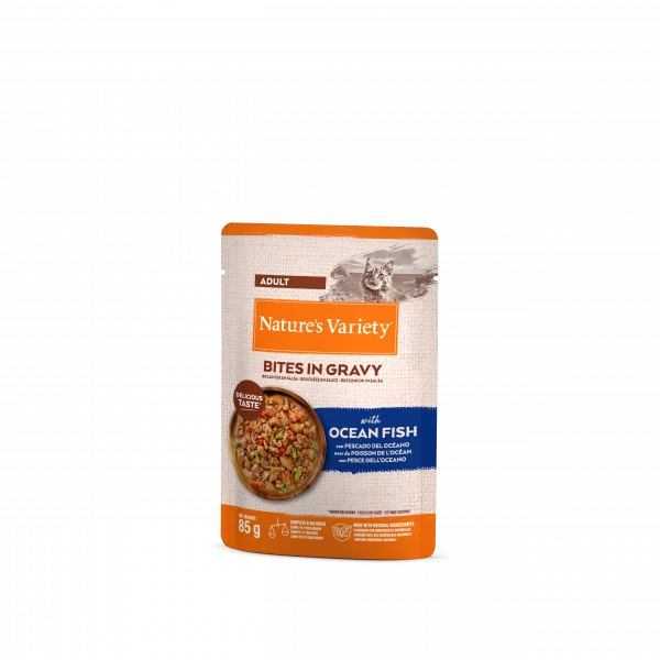 Nature's Variety Bocaditos en salsa con pescado del ocƩano