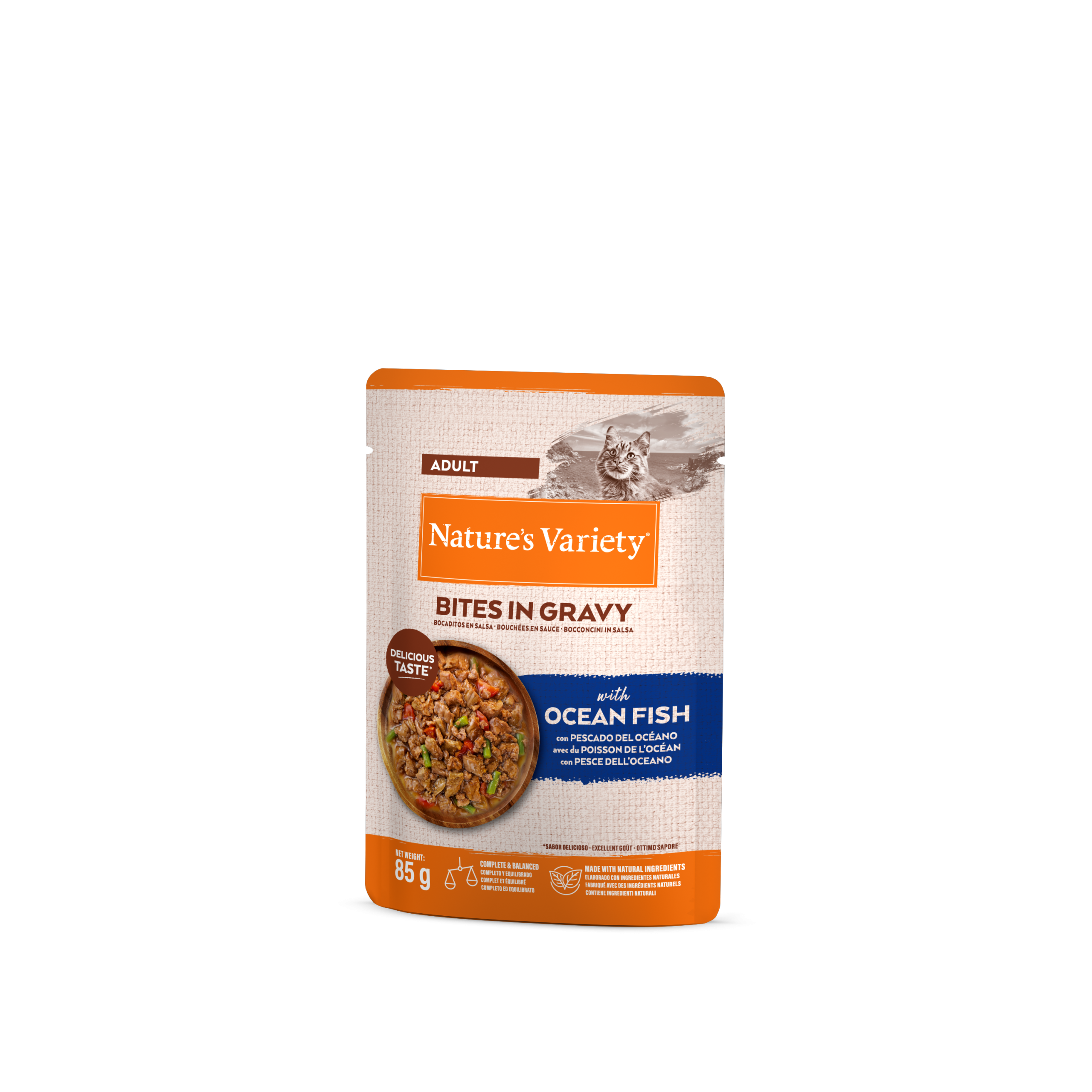 Nature's Variety Bocaditos en salsa con pescado del océano