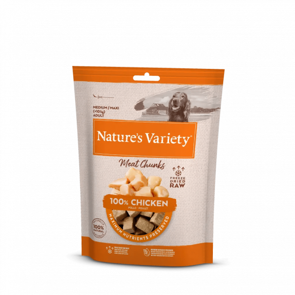 Nature's Variety Bocados de Carne de Pollo Liofilizados