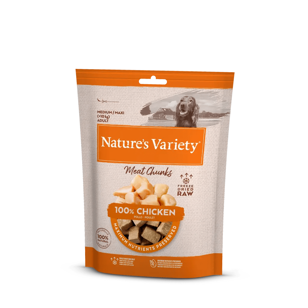 Nature's Variety Bocados de Carne de Pollo Liofilizados