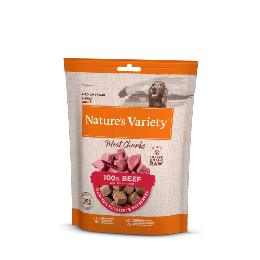 Nature's Variety Bocados de Carne de Ternera Liofilizados