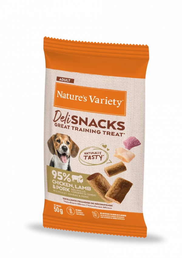 Nature's Variety Deli Snacks Naturales con Cordero y Pollo