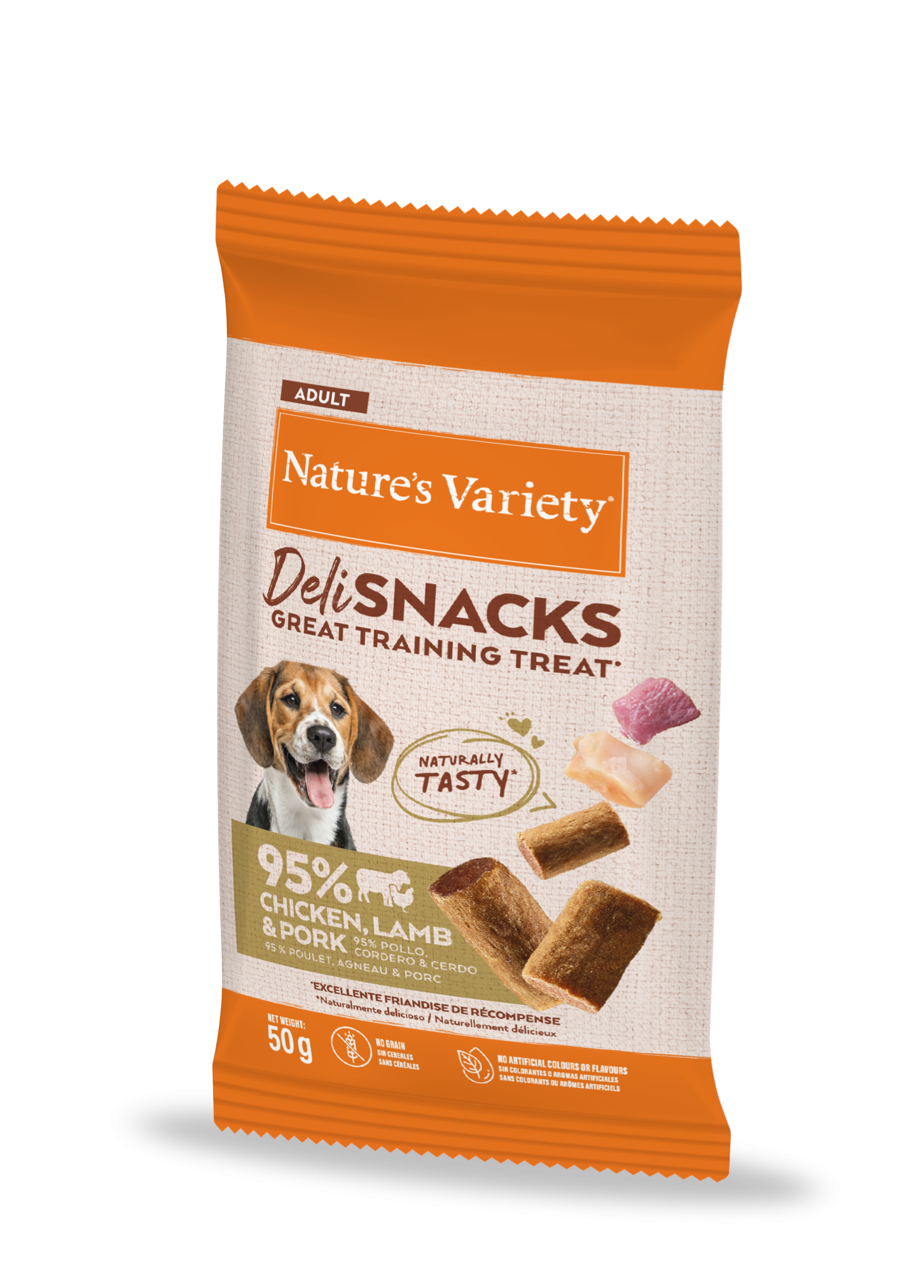 Nature's Variety Deli Snacks Naturales con Cordero y Pollo