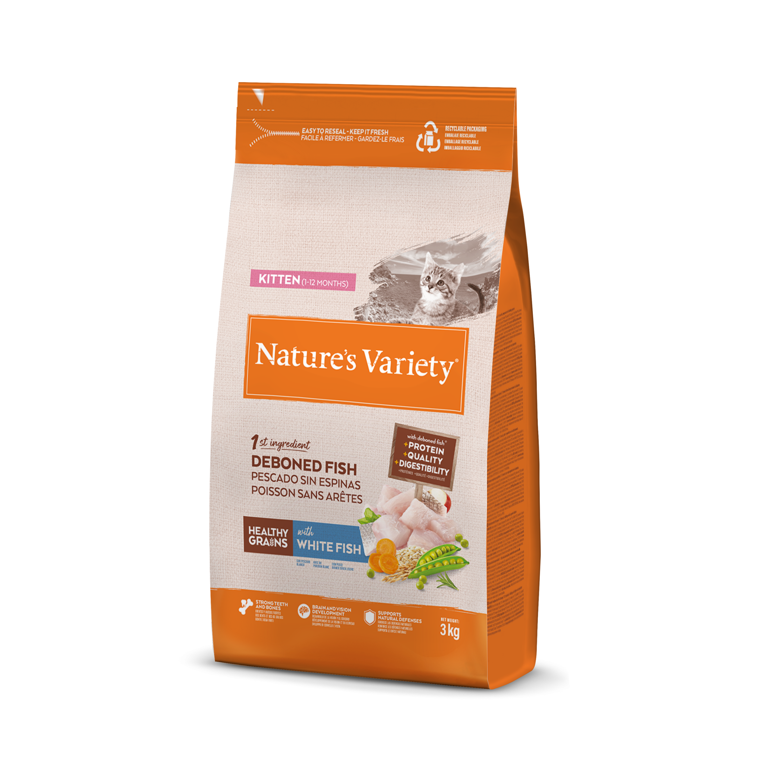 Nature's Variety HEALTHY GRAIN KITTEN PESCADO BLANCO - Imagen 3