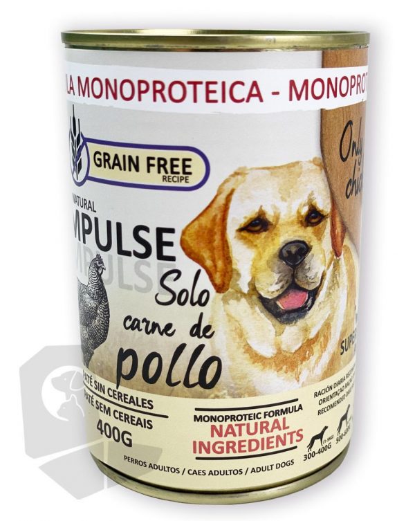 IMPULSE DOG HUMEDO POLLO 400GR