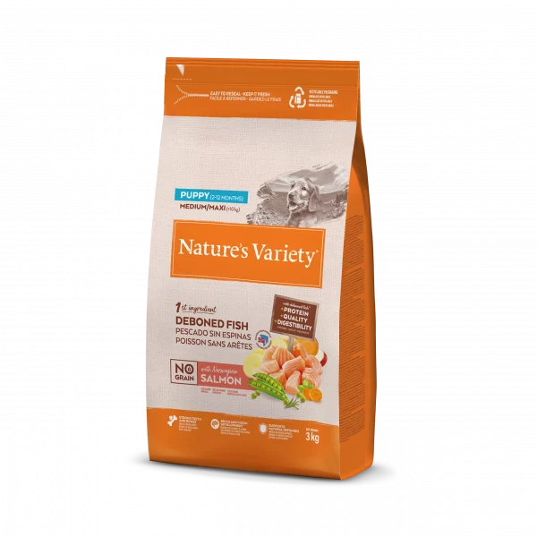 Nature's Variety NO GRAIN NO GRAIN PUPPY MED/MAXI SALMĆN NORUEGO