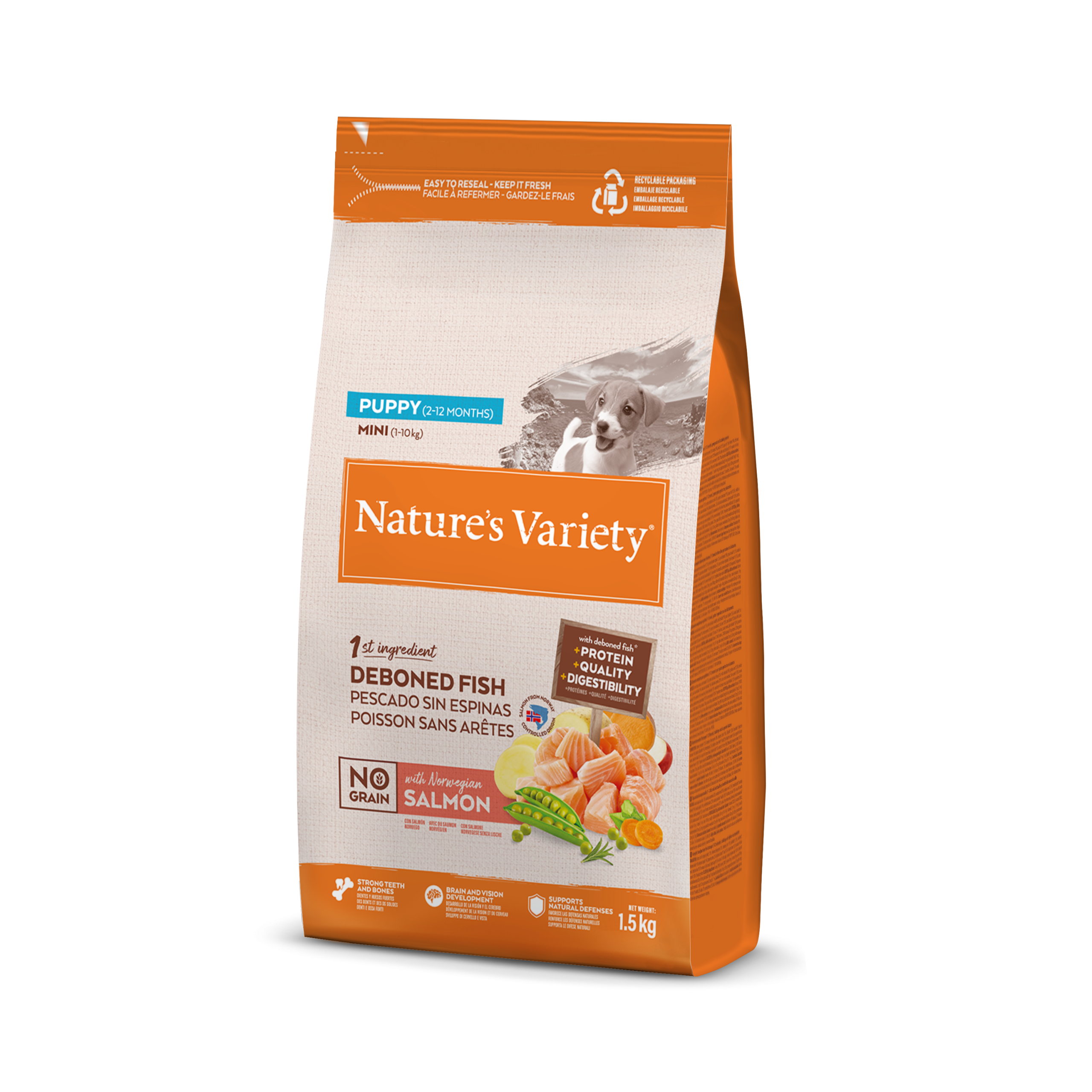 Nature's Variety NO GRAIN PUPPY MINI SALMÓN NORUEGO