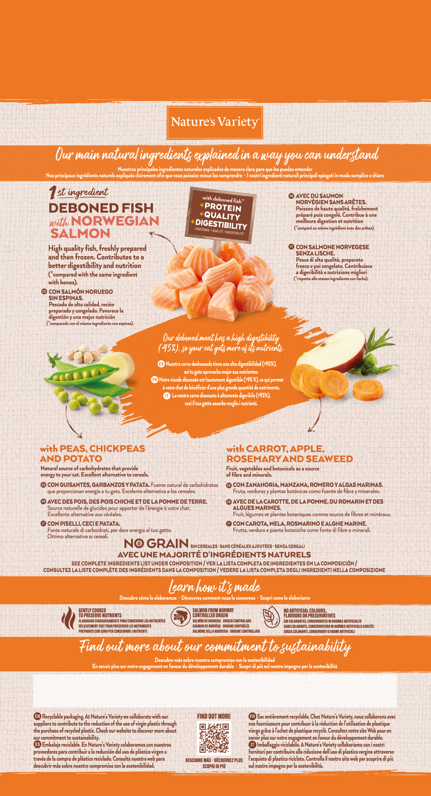 Nature's Variety NO GRAIN STERILIZED SALMÓN NORUEGO - Imagen 2