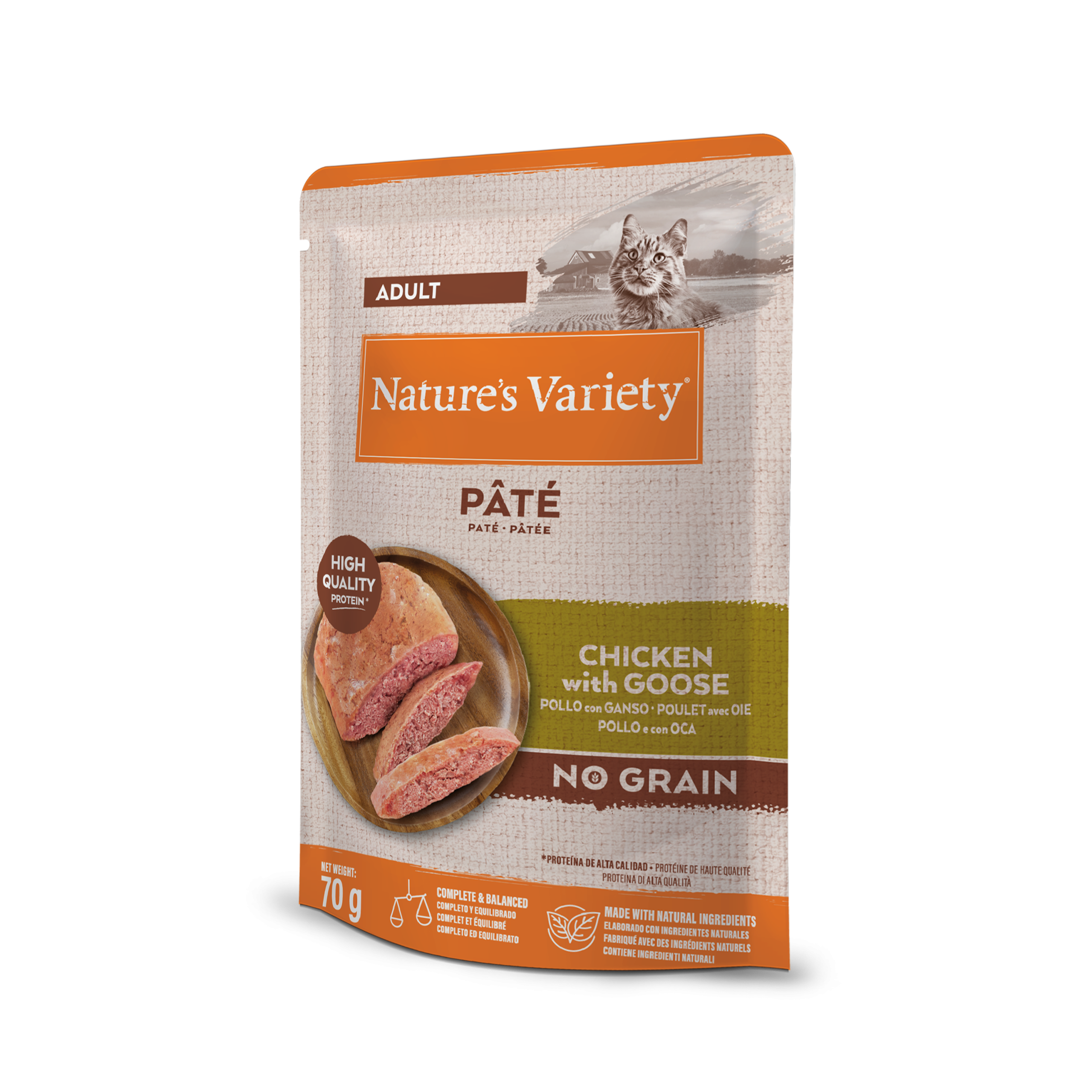Nature's Variety NO GRAIN Paté Pollo con Ganso