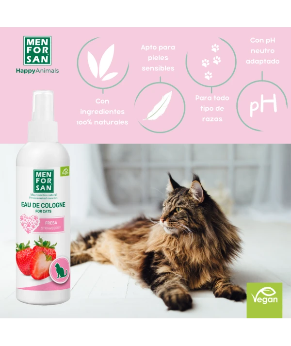 Agua de colonia fresa para gatos 125ml - Imagen 3