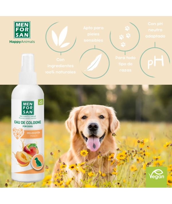 Agua de colonia para perros melocotón 125ml - Imagen 3