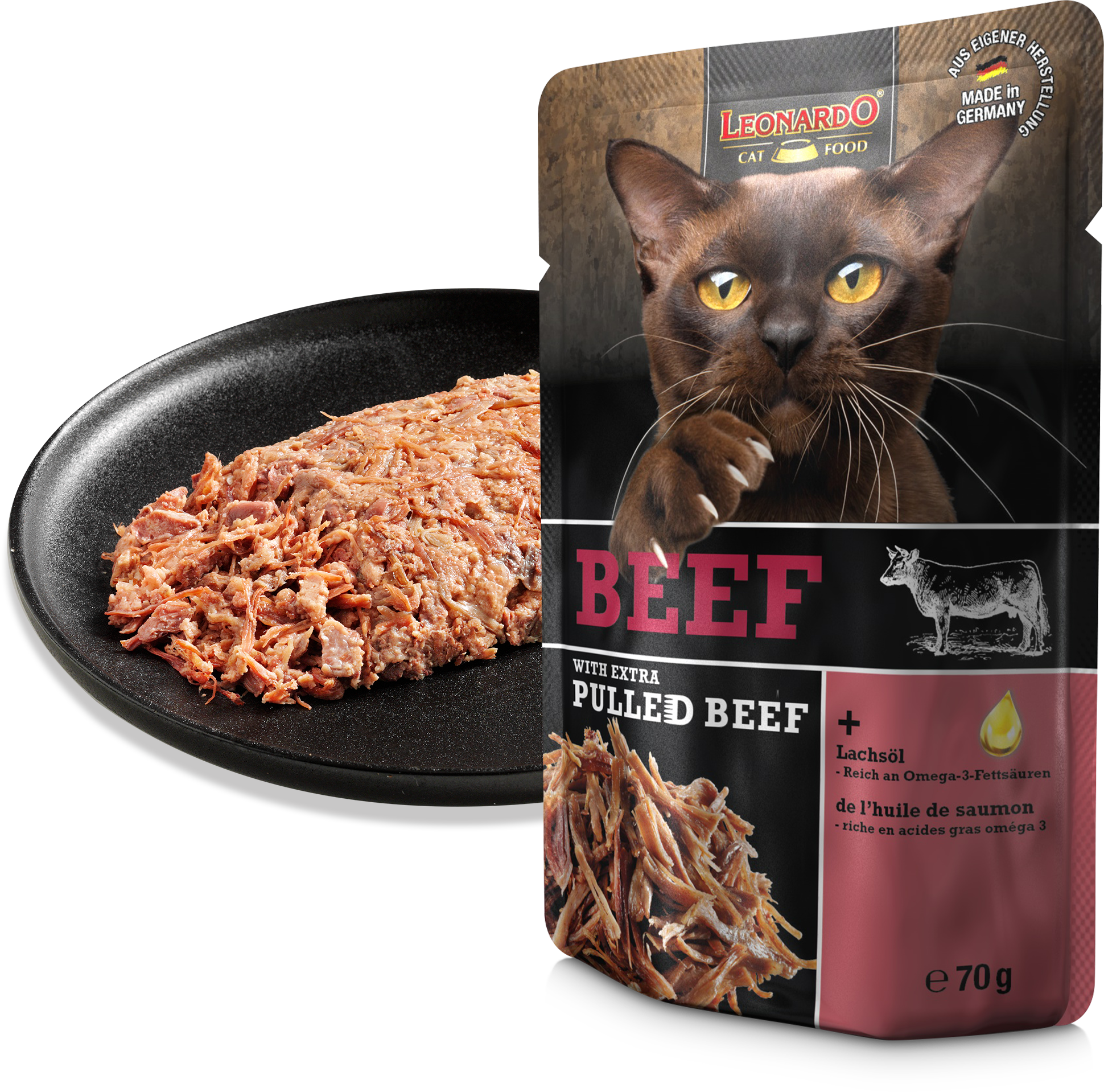 LEONARDO CARNE DE RES CON CARNE DESMENUZADA EXTRA 70g