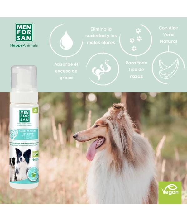 ChampĂș en espuma para perros con Aloe Vera 200ml - Imagen 2