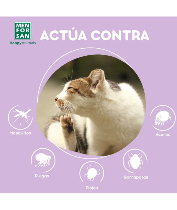 Collar luminiscente Anti-insectos con margosa, geraniol y lavandino para gatos - Imagen 3
